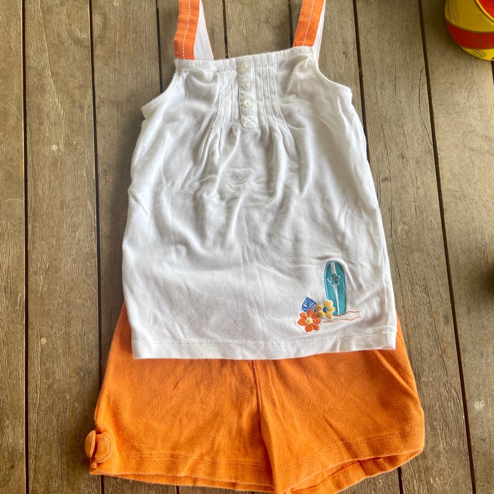 Gymboree Girls 2 pc set tank 7T shorts 6T 🏄‍♀️